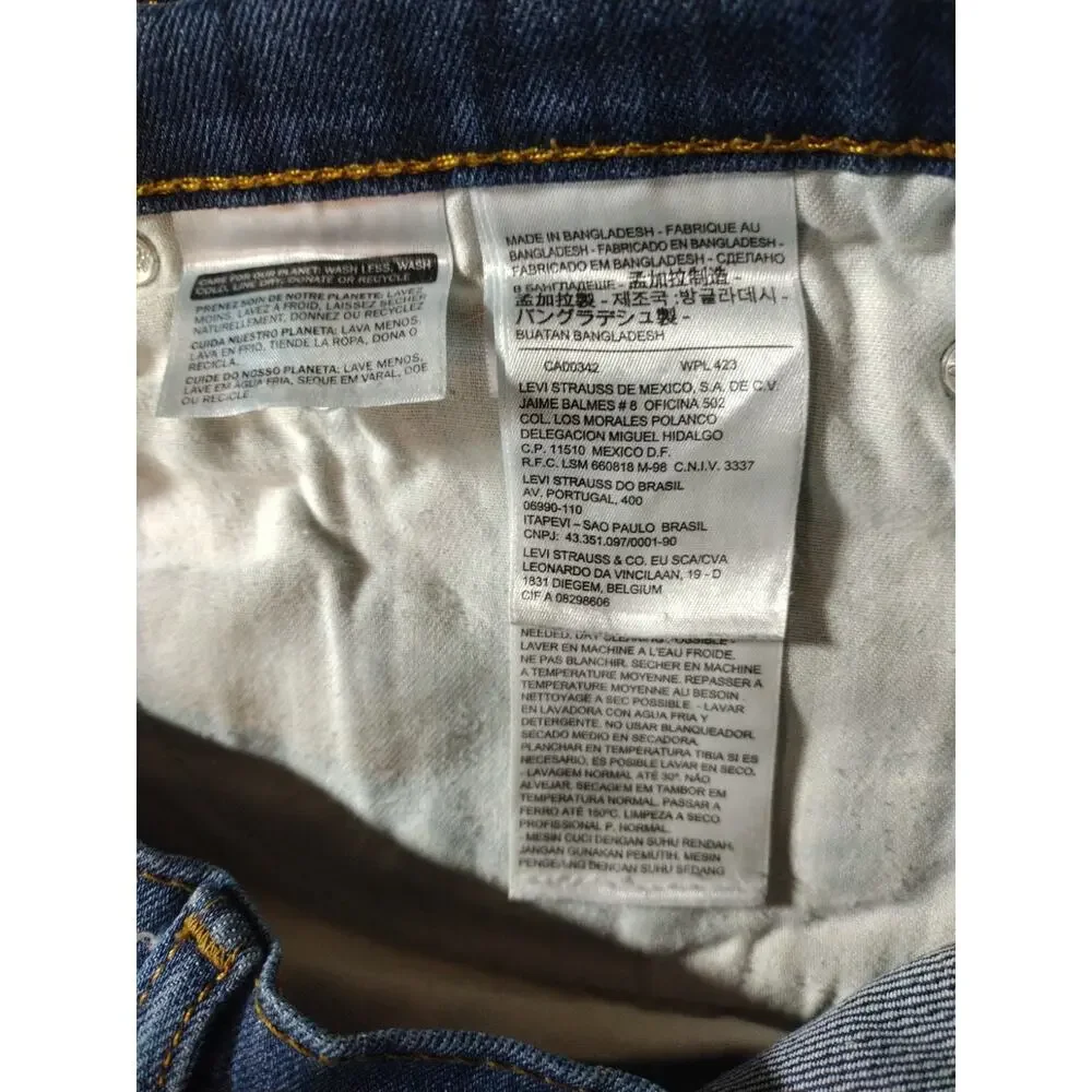 Levi's 510 Skinny Jeans Mens 36X34 Medium Wash Stretch Mid Rise Preppy Casual